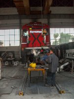 FXE Super 7 Locomotive being repaired